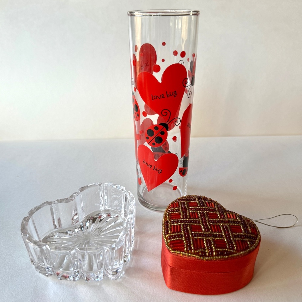 Heart Box, Dish, Vase, love theme